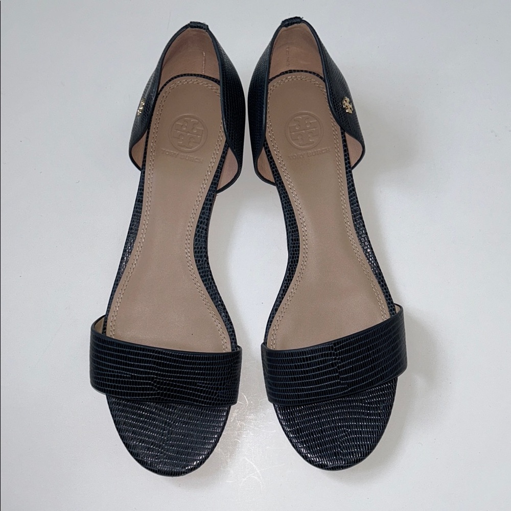 Tory Burch Navy Blue Open-Toe Sandals